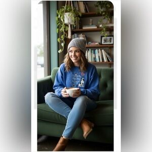 Vintage Big Dogs Blue Fleece Pullover